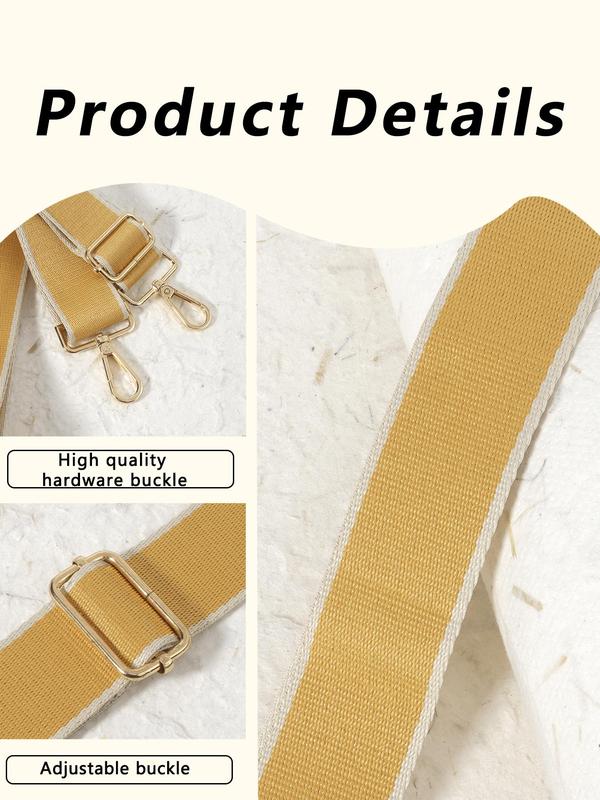 Simple Contrast Binding Design Bag Strap, Adjustable Nylon Bag Strap, Multifunctional Travel Accessory