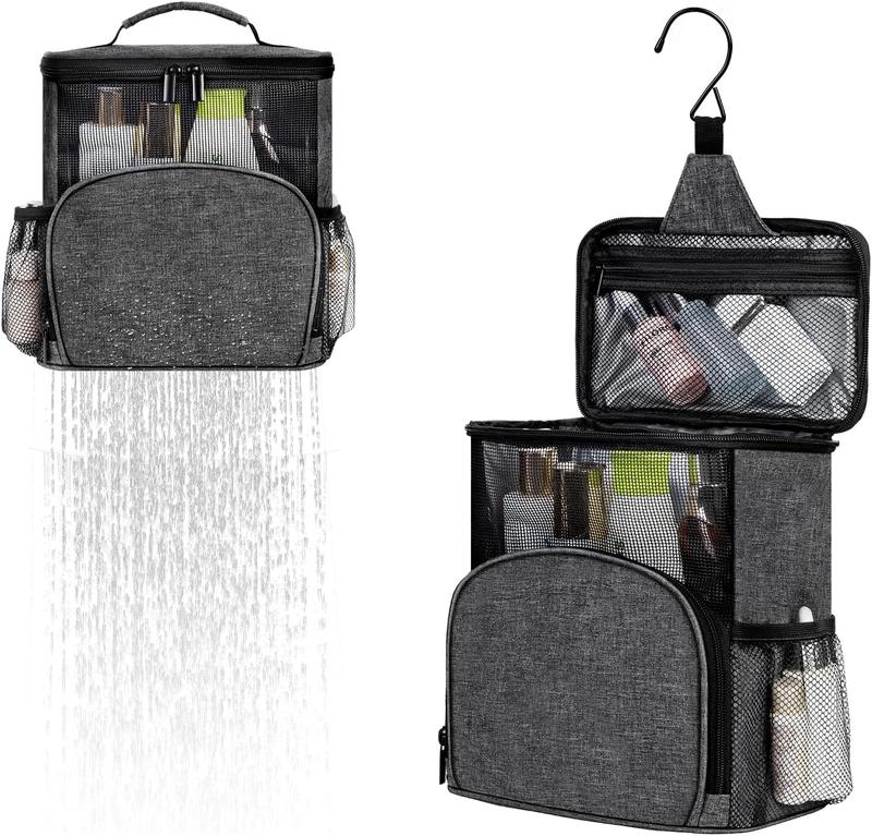 Portable Shower Caddy Dorm, Hanging Shower Bag For Camping Drain From Bottom - College Dorm Room Essentials For Guys Mesh Shower Tote Bag With Hook - Travel Men Women Shower Caddy Mesh Shower Caddy Portable Shower Caddy Dorm Shower Caddy Bath Caddy