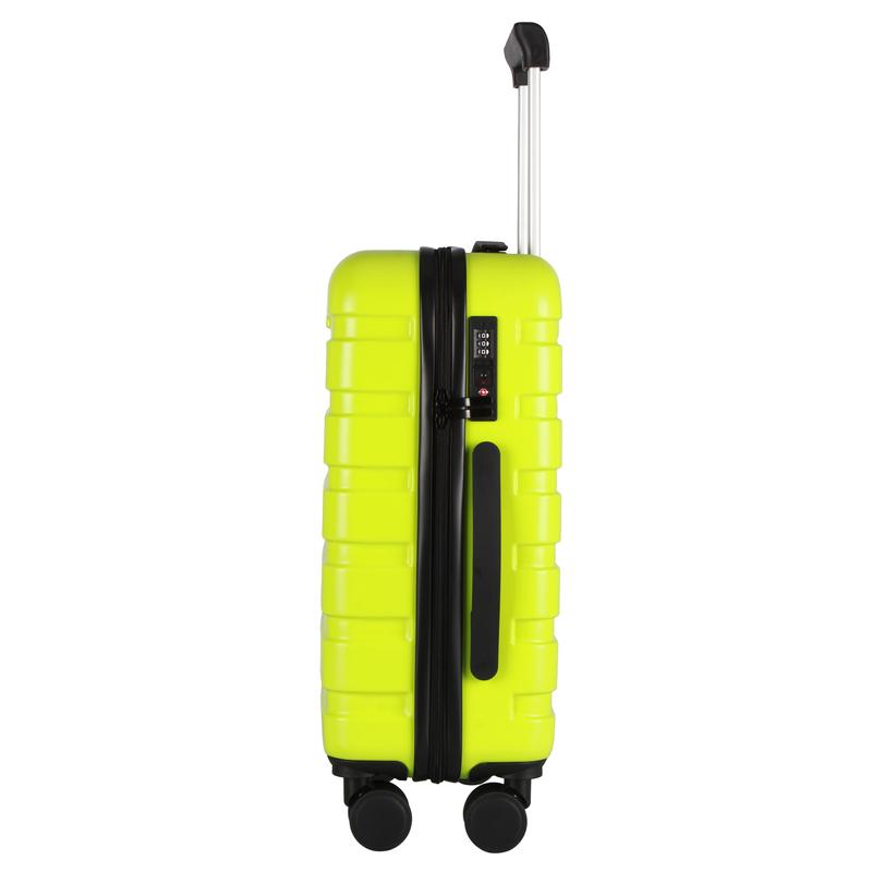 UUH Family Suitcase Set, ABS Hard Shell High-Quality Single Travel Suitcase with Wave Pattern, Fashionable and Cute Trolley Case with TSA Lock