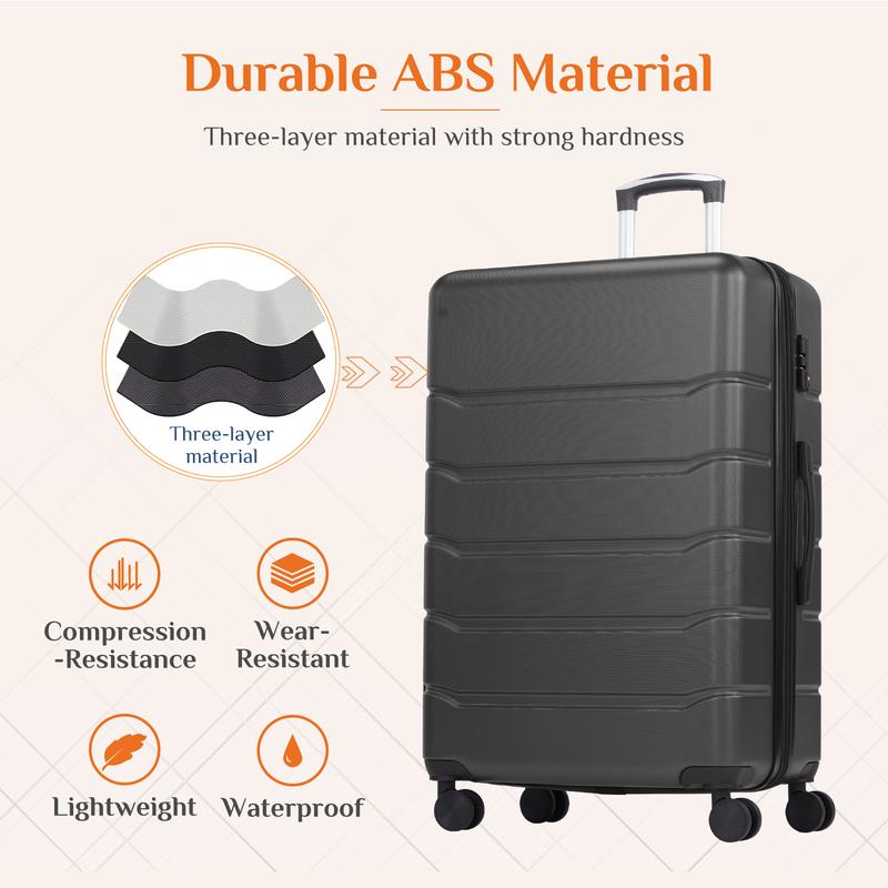 Sweet Furniture S - Luggage 20'' 24'' 28''Luggage, Hard Shell ABS Suitcase with Double Spinner Wheels, Lightweight Expandable Rolling Luggage with TSA Lock