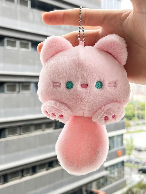 Cute Cartoon Cat Design Bag Charm, Kawaii Plush Bag Charm, Keychain Pendant, Bag Decoration, Fashion Bag Charm for Women & Girls