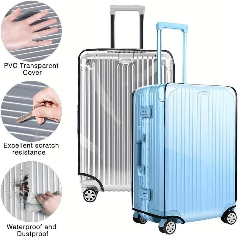 Clear Luggage Protector Cover, 1 Count Transparent Suitcase Protective Case, Travel Luggage Dust Cover for Various Suitcase Sizes