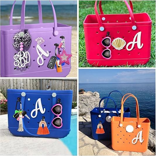 Mity rain Letter Charms for Bogg Bag，Alphabet Lettering Accessories Charms Compatible with Bogg Bag Original All Models, Insert Decorative Letter for Handbag Beach Tote Bag