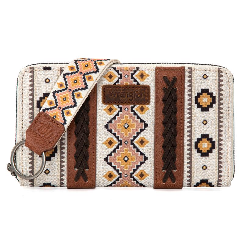 Wrangler Western Wristlet Wallet Boho Aztec Credit Card Holder for Women-Fall Fashion woman gift