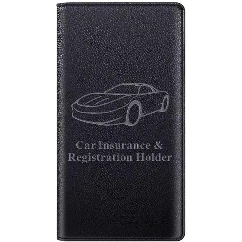 Advanced car registration and insurance card holders, car document holders for cards, driver's licenses, and other basic documents (black)