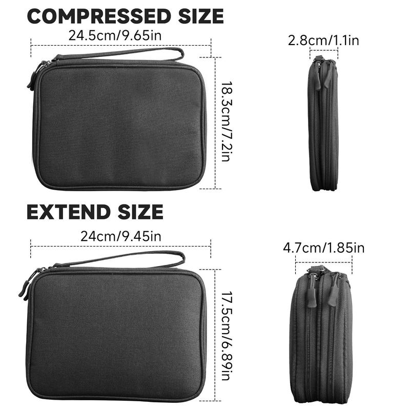 Portable Travel Cable Storage Bag, 1 Count Waterproof Electronic Accessories Storage Zipper Bag, Travel Essentials, Home Organizer for Indoor & Outdoor &  Summer Gift Ideas