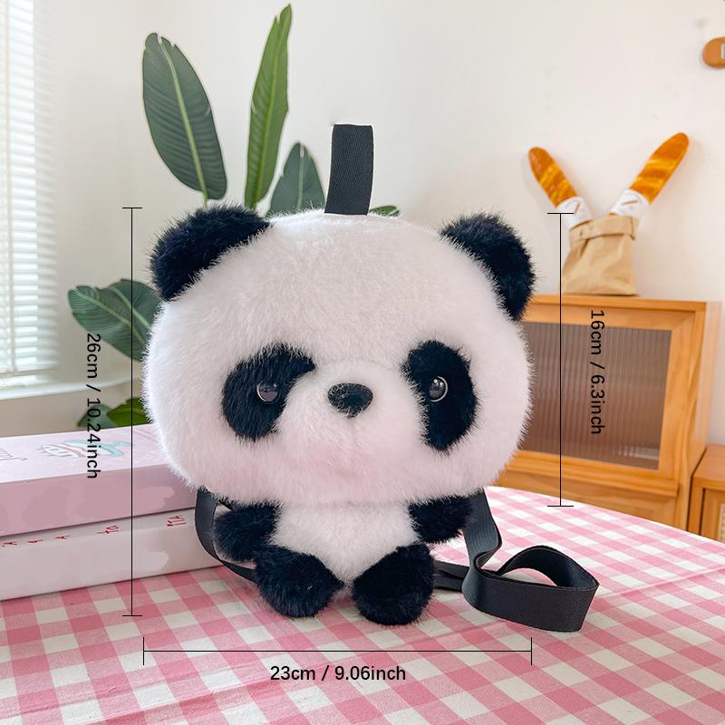 10.24-inch cute stuffed animal backpack straps are adjustable (one shoulder or double shoulder) Plush toy Panda \ Fox \ Shiba Inu \ Capybara \ Husky \ Frog cartoon decoration gift