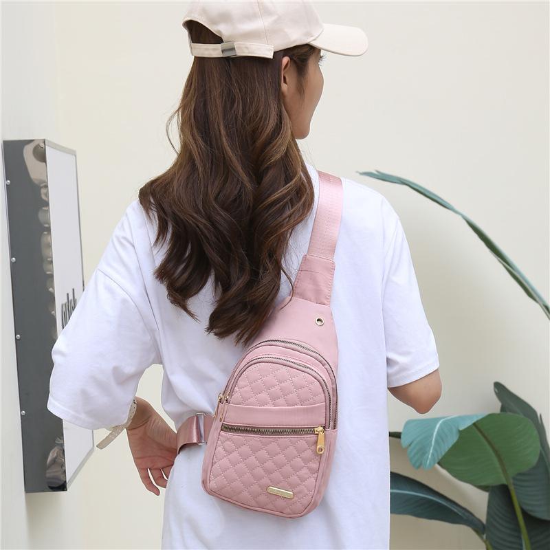 New Quilted Zipper ChestBag for Women, New Fashion Versatile Sling Bag for Party, Daily, Multifunctional Matching Multiple Pocket Design for Daily, Limited Time Offer