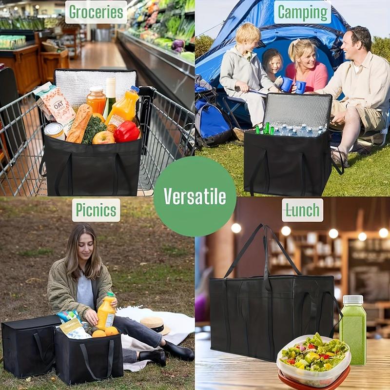 Large Capacity Insulated Food Delivery Bag, Durable Thermal Insulated Food Bag, Carrier Bag for DoorDash, Catering & Grocery Shopping