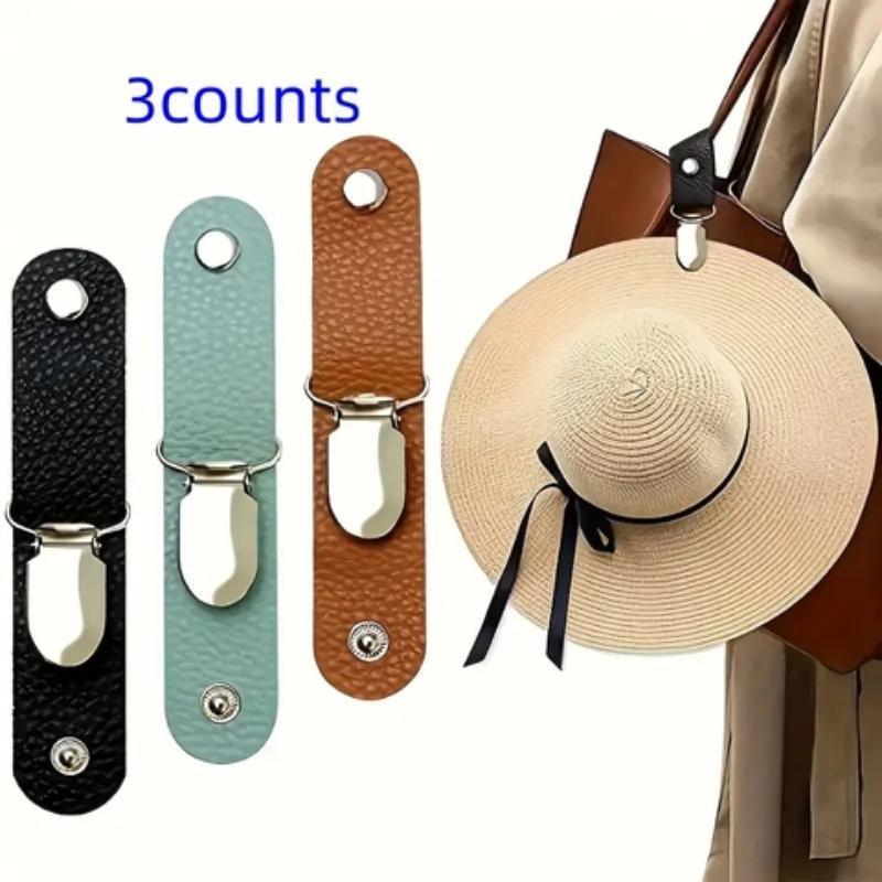 Mini Hat Clip, 3 Counts Portable Durable Bag Hat Clip, Reusable Travel Accessories for Outdoor Sports