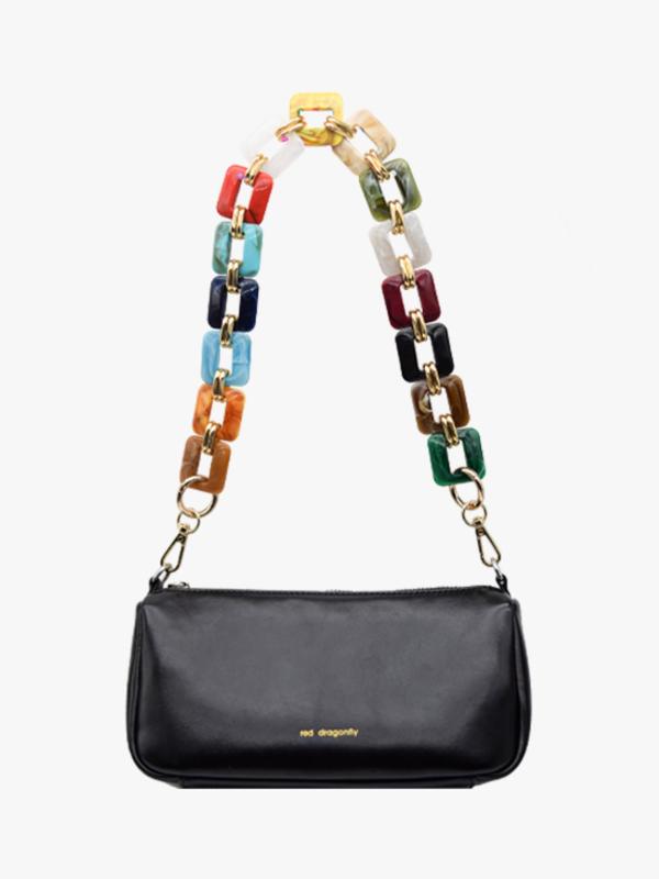 Colorblock Chain Strap, Fashionable Resin Bag Strap for Women's Shoulder Bag, Trendy All-match & Exquisite Bag Accessories for Daily Use