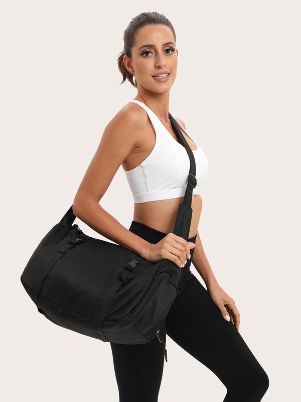 Unisex Sporty Minimalist Travel Bag, Trendy Large Capacity Wet & Dry Separation Duffel Bag, Chic Versatile Crossbody Bag for Gym & Trip Use