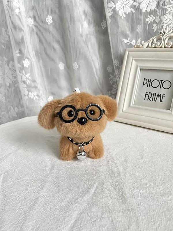 Cute Dog Design Plush Toy Bag Charm, Kawaii Animal Shaped Bag Pendant, Bag Decoration for Women & Men