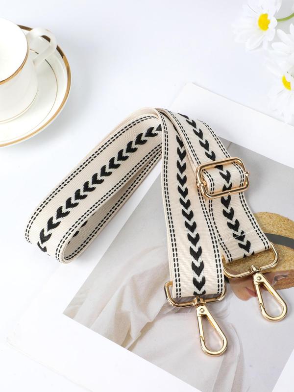 Women's Elegant Geometric Graphic Adjustable Bag Strap,  Trendy Retro Detachable Bag Strap, Fashionable Bag Strap for Bag Decoration for Women & Girls