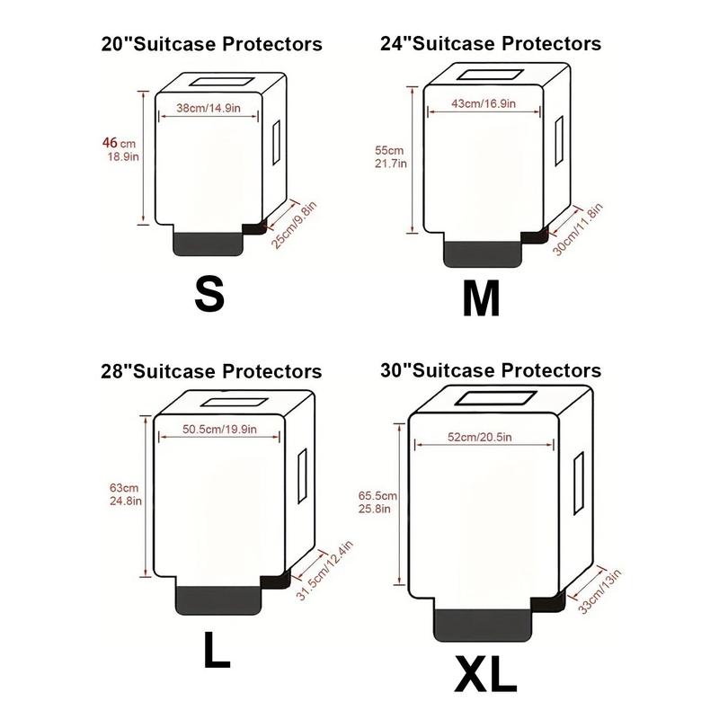 Clear Luggage Protector Cover, 1 Count Transparent Suitcase Protective Case, Travel Luggage Dust Cover for Various Suitcase Sizes