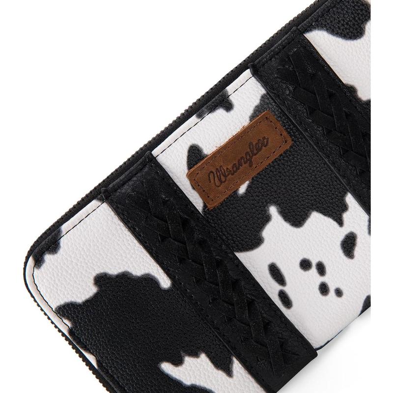 Wrangler Cowprint Wristlet Wallet Credit Card Holder for Women Gifts for CowLovers-Fall Fashion woman gift