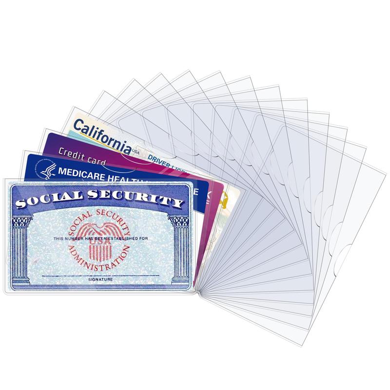 6 Pack Social Security Card Protector Sleeves New Medicare Card Protector Sleeve Credit Card Holder