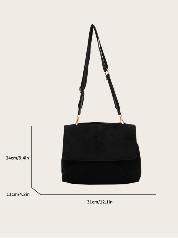 Women's Solid Color Crossbody Bag, Fashionable Minimalist Shoulder Bag for Daily Used, Casual Trendy Versatile High-quality Daily Commuting Bag