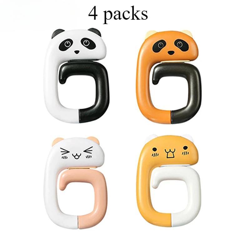 Cute Animals Design Bag Hook, Portable Table Hook, Purse Handbag Travel Bag Organizer Holder, Office Decor Plastic Desk Side Hooks