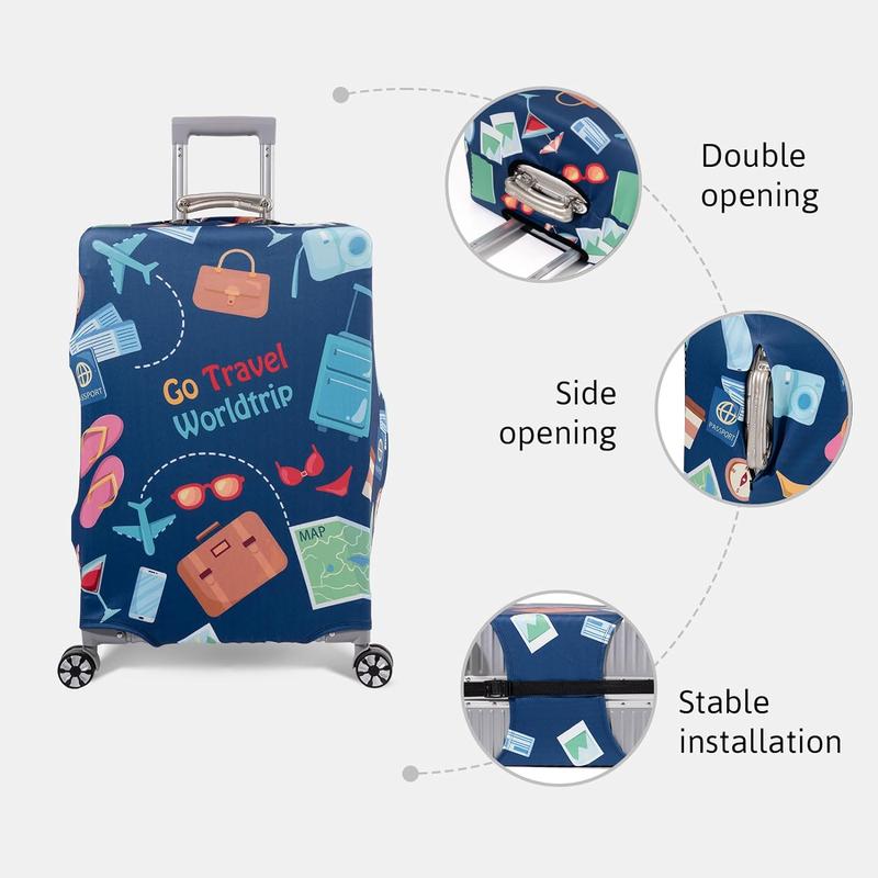 OrgaWise Travel Luggage Covers for Suitcase Fashionable Protector - with Luggage Tags Anti-scratch - Fits 18-32 Inch Luggage