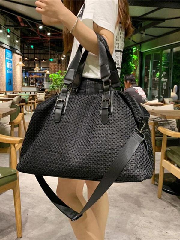 2024 New Style Large Capacity Travel Bag, Luxury Designer Fashionable Zipper Shoulder Bag for Women, Casual Versatile Tote Bag for Daily Life & Work