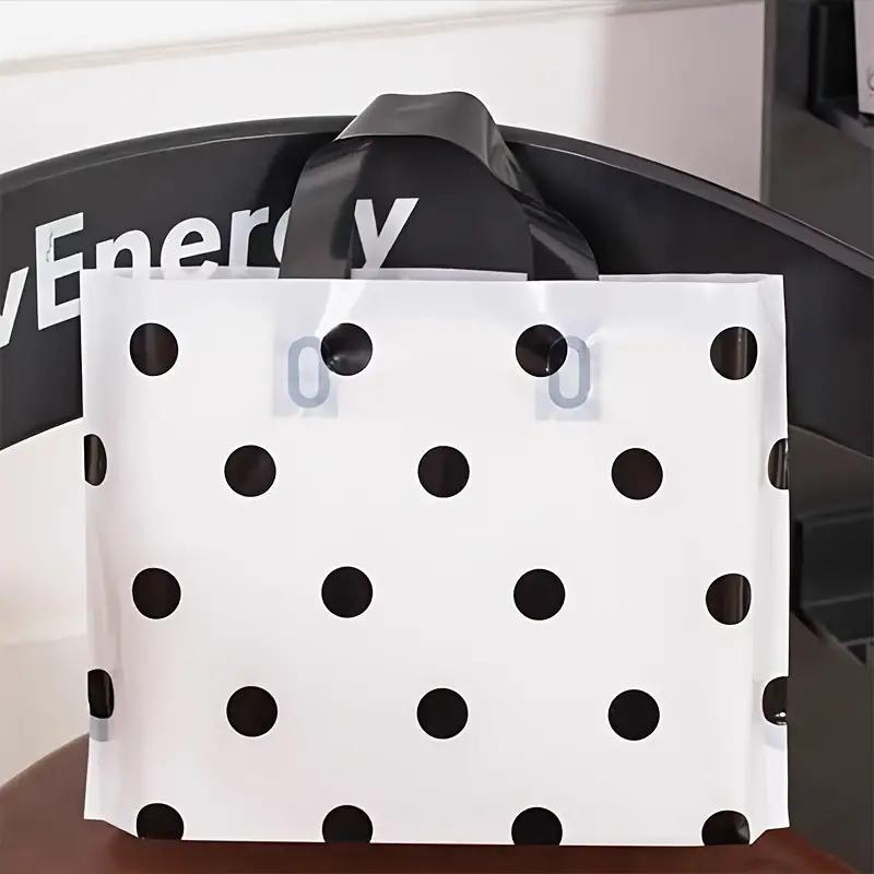 Polka Dot Pattern Gift Bag, 5 Counts Reusable Shopping Bag, Plastic Handbag for Shopping, Gift & Holiday Celebration, Party Supplies