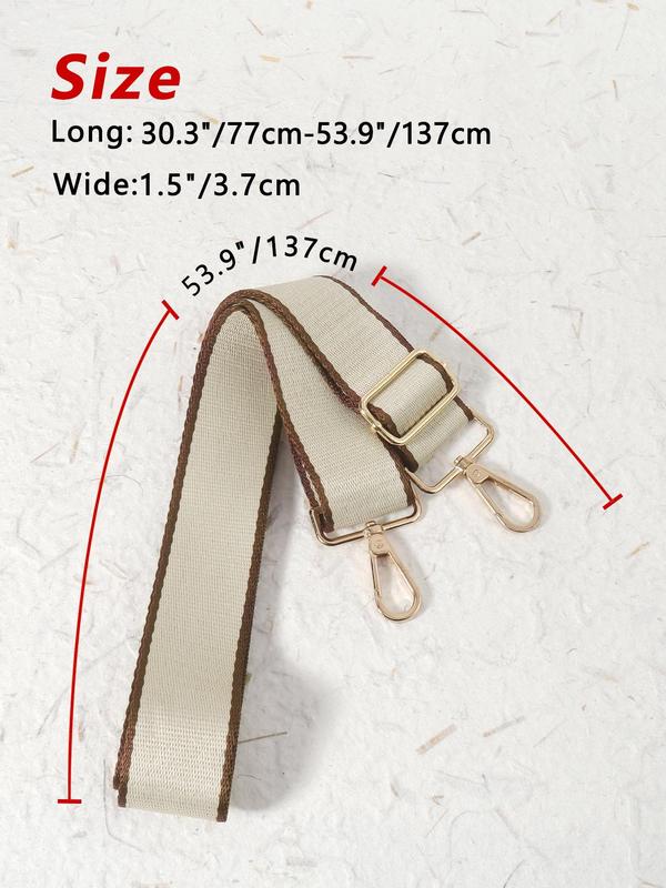 Simple Contrast Binding Design Bag Strap, Adjustable Nylon Bag Strap, Multifunctional Travel Accessory