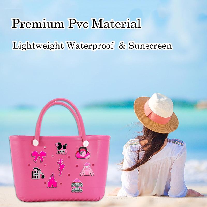 Outdoor Beach Bag Accessories, 8 Counts set Cute Cartoon Design Bag Decoration, Outdoor Fashion Accessories for Women & Girls