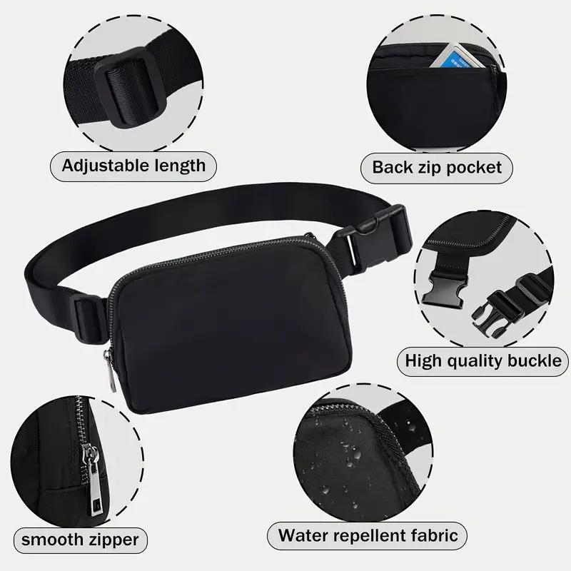 Fashion Nylon Waist Bag, 1 Count Fashionable Sling Bag for Women & Men, Casual Versatile Crossbody Bag for Travel Outdoors Running Hiking