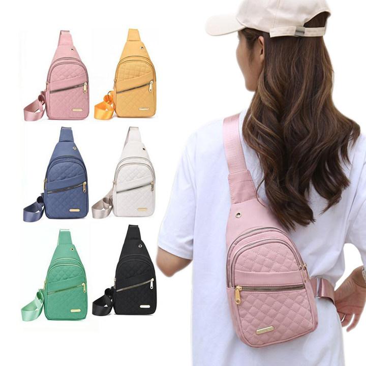 New Quilted Zipper ChestBag for Women, New Fashion Versatile Sling Bag for Party, Daily, Multifunctional Matching Multiple Pocket Design for Daily, Limited Time Offer