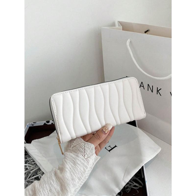 Fashionable Minimalist Delicate Long Wallet Slim Portable Money Cash White-Collar Workers For Female For Women College Work Business Commute Office For Anniversary For Birthday Gift On Valentine Day Gift Present Business Casual