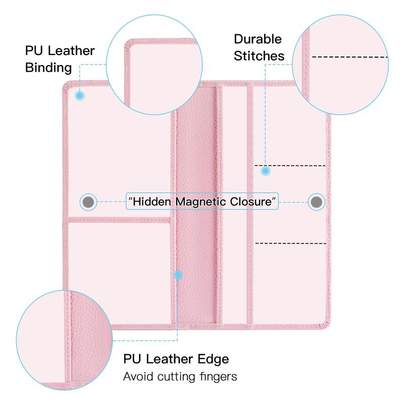 Premium Car Registration and Insurance Card Holder, Car Document Holder for Cards, Driver License & other Essential Documents (Pink)