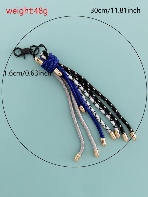 Striped Pattern Braided Rope Bag Charm, Fashionable Bag Decoration for Women & Girls, Trendy All-match & Exquisite Bag Charm for Daily Use