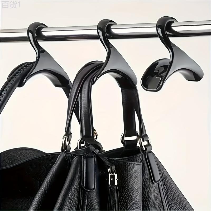 10pcs Pack Heavy-Duty Purse Hooks - Sturdy Handbag Hangers with Anti-Slip Backing for Closet, Tote Bag, Backpack, Belt, Scarves, and Hat Organizer - Space-Saving Closet Accessories for Home and Travel