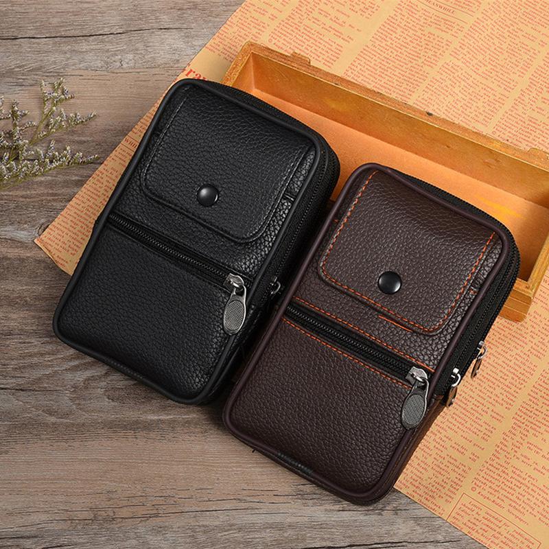 PU Leather Cell Phone Waist Holster Pouch Belt Loop Bag Cover