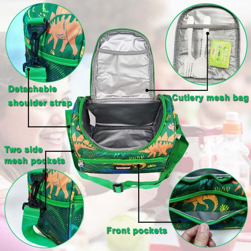 Lunch Bag insulated Lunch Box Cooler Bento Bags for School Work  with Adjustable Strap