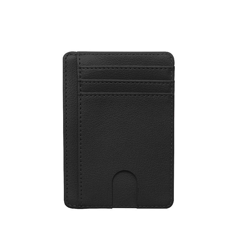 Random Color Portable RFID Blocking Card Holder, 1 Count Simple Multi Card Slot Card Holder, PU Leather Card Holder for Men & Women