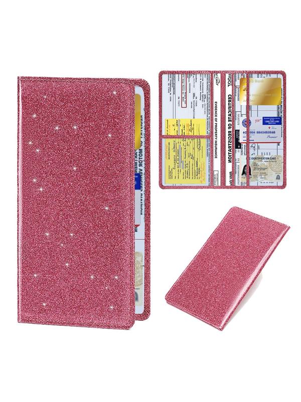 Car Registration & Insurance Card Holder, Pu Leather Car Wallet with Card Slots, Multi-functional Car Document Holder, Car Accessories