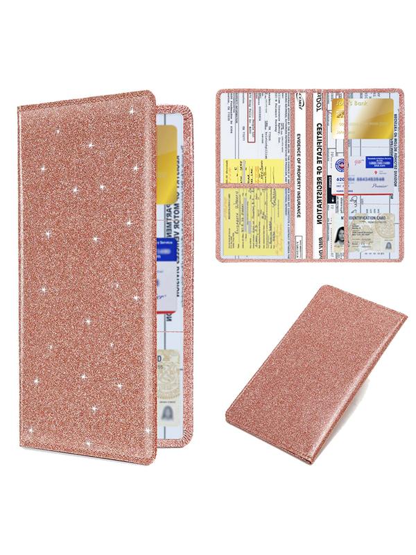 Car Registration & Insurance Card Holder, Pu Leather Car Wallet with Card Slots, Multi-functional Car Document Holder, Car Accessories