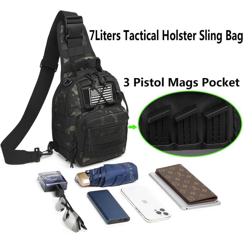 Small  Sling Bag For Men With Holster  EDC  Bag CCW Crossbody Bag 7 Liters