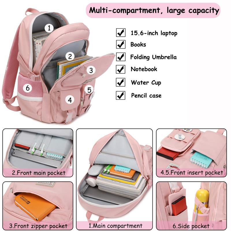 MAKUKKE Laptop Backpacks 16 Inch School Bag 2024 Back to School College Backpack Anti Theft Travel Daypack Bags Bookbags for Summer 2024 Teens Girls Women Students