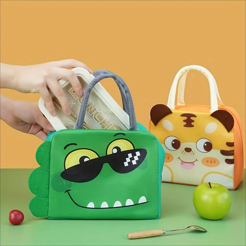 Cute Cartoon Animal Pattern Lunch Bag, 1 Count Warm & Cold Insulated Lunch Bag with Handle, Lightweight Lunch Box Bag for School Office Picnic Dormitory Travel