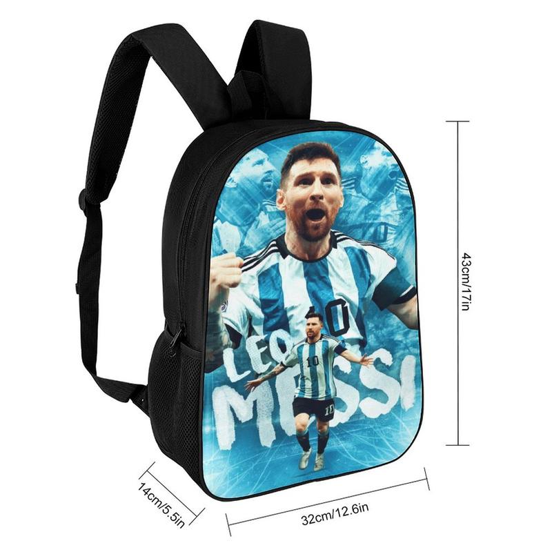 Lionel Messi Backpack Laptop Backpack For Men Women, Soccer Backpacks Shoulder Bag For Travel Hiking Camping Daypack