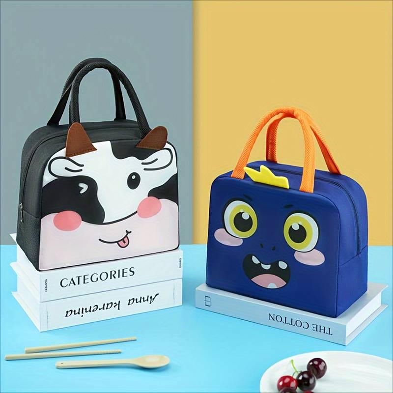 Cute Cartoon Animal Pattern Lunch Bag, 1 Count Warm & Cold Insulated Lunch Bag with Handle, Lightweight Lunch Box Bag for School Office Picnic Dormitory Travel