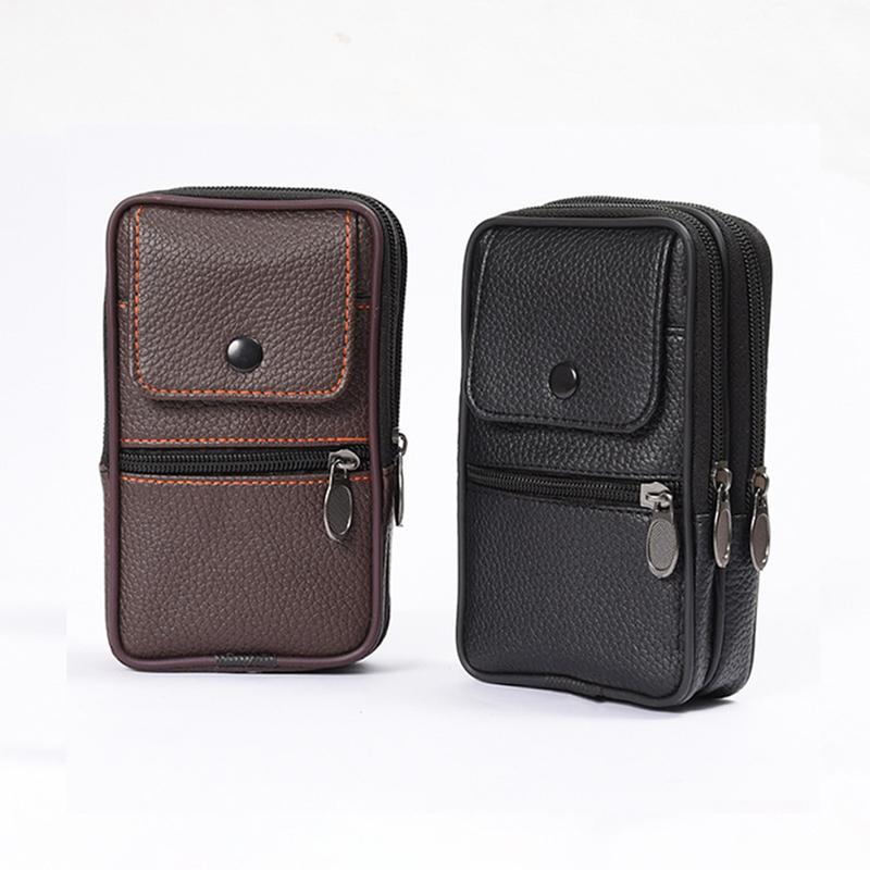 PU Leather Cell Phone Waist Holster Pouch Belt Loop Bag Cover