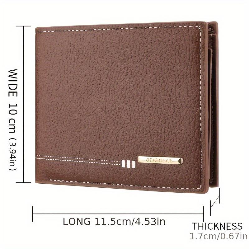 Men's Short Wallet with High-End Youth Litchi Zipper and Coin Purse Design