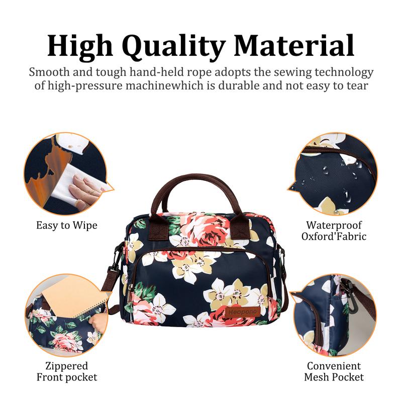 Mamona Fashion Lunch Bag for Women Men Insulated Lunch Box for Adult Reusable Lunch Tote Bag for Work, Picnic or Travel