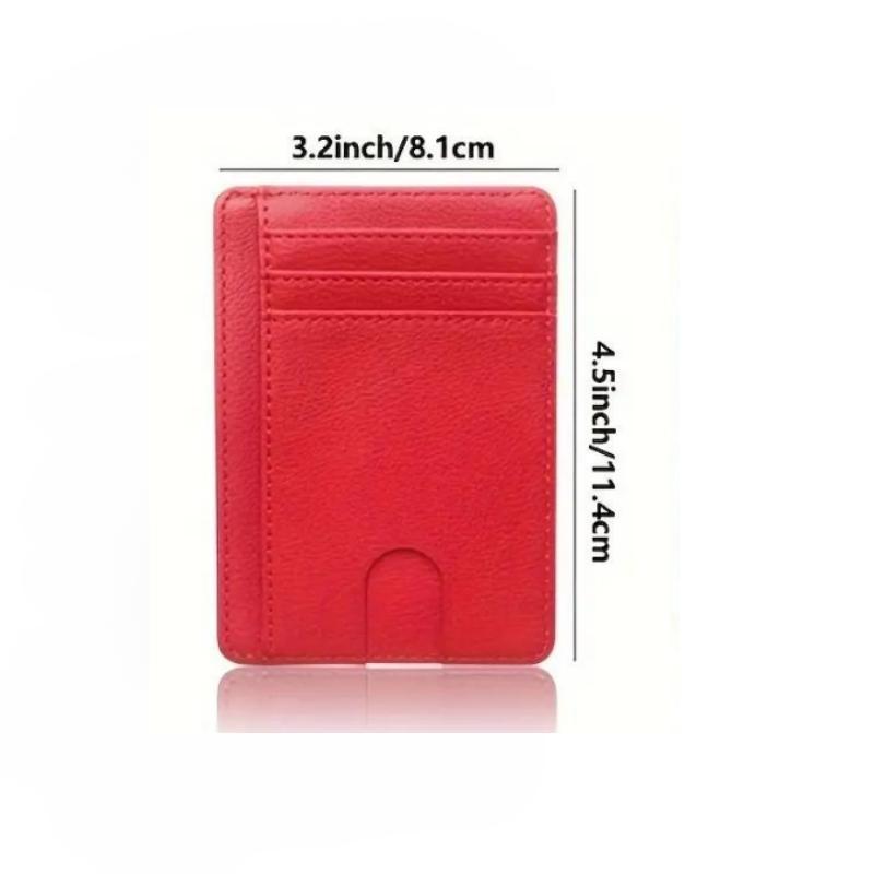 Random Color Portable RFID Blocking Card Holder, 1 Count Simple Multi Card Slot Card Holder, PU Leather Card Holder for Men & Women