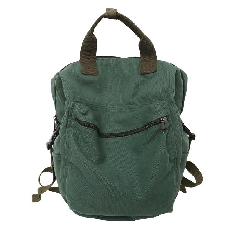 Fashion Lazy Leisure Washed-out Canvas College Students Bag Casual Simple Backpack Trendy All-Matching