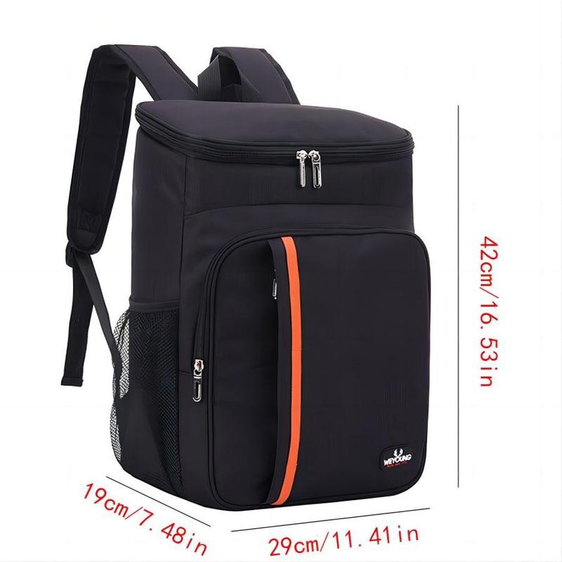 Large Capacity Insulated Backpack, 1 Count Outdoor Picnic Fruit Dessert Waterproof Storage Shoulder Bag, Cooler Bag for Outdoor Camping Hiking Picnic